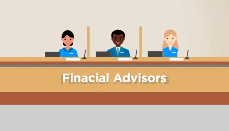 illustration - Financial advisors with tumbleweed going by