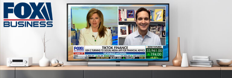 Jason Dorsey and Maria in television interview for FOX Business